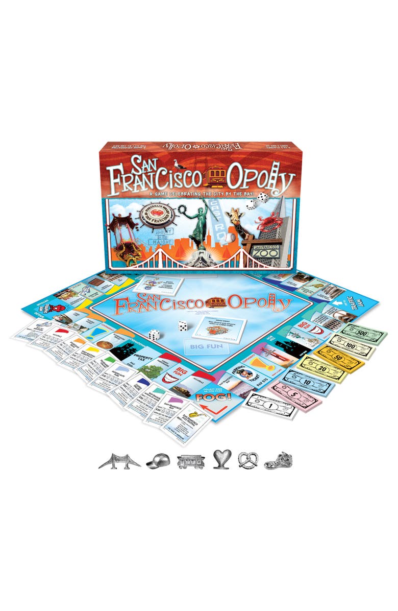 Late for the Sky San Franciscoopoly Monopoly Board Game, Main, color, Multicolored