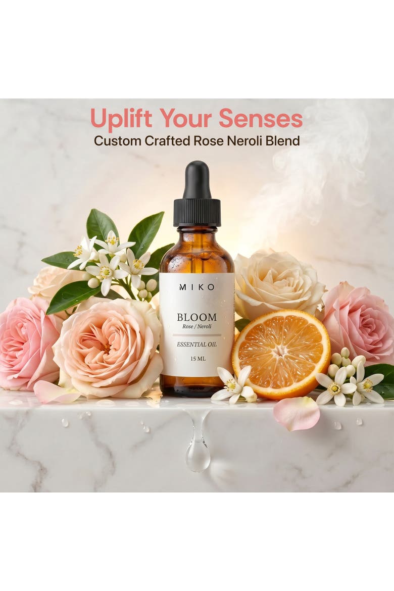 Bloom Essential Oil with Rose & Neroli 100% Organic 15ml, Alternate, color, Clear