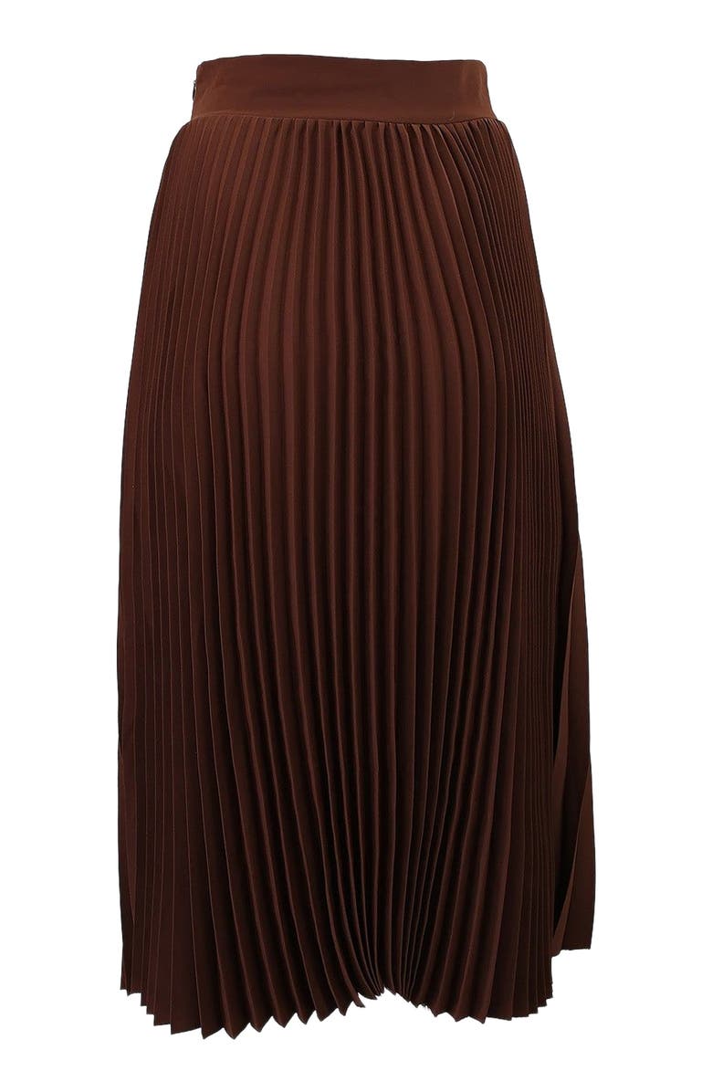 THEO The Label Atlas Pleated High Slit Skirt, Alternate, color, Koffee