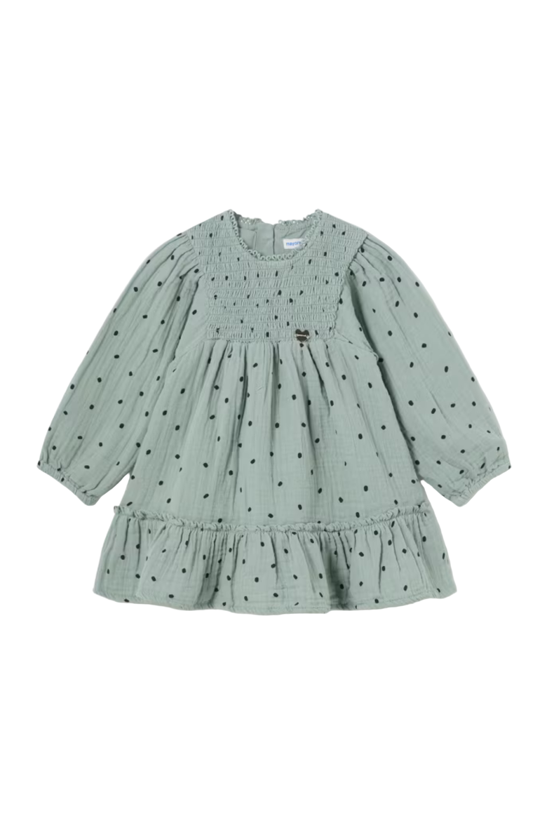 Mayoral Baby Fleck Dress, Main, color, Blue Denim