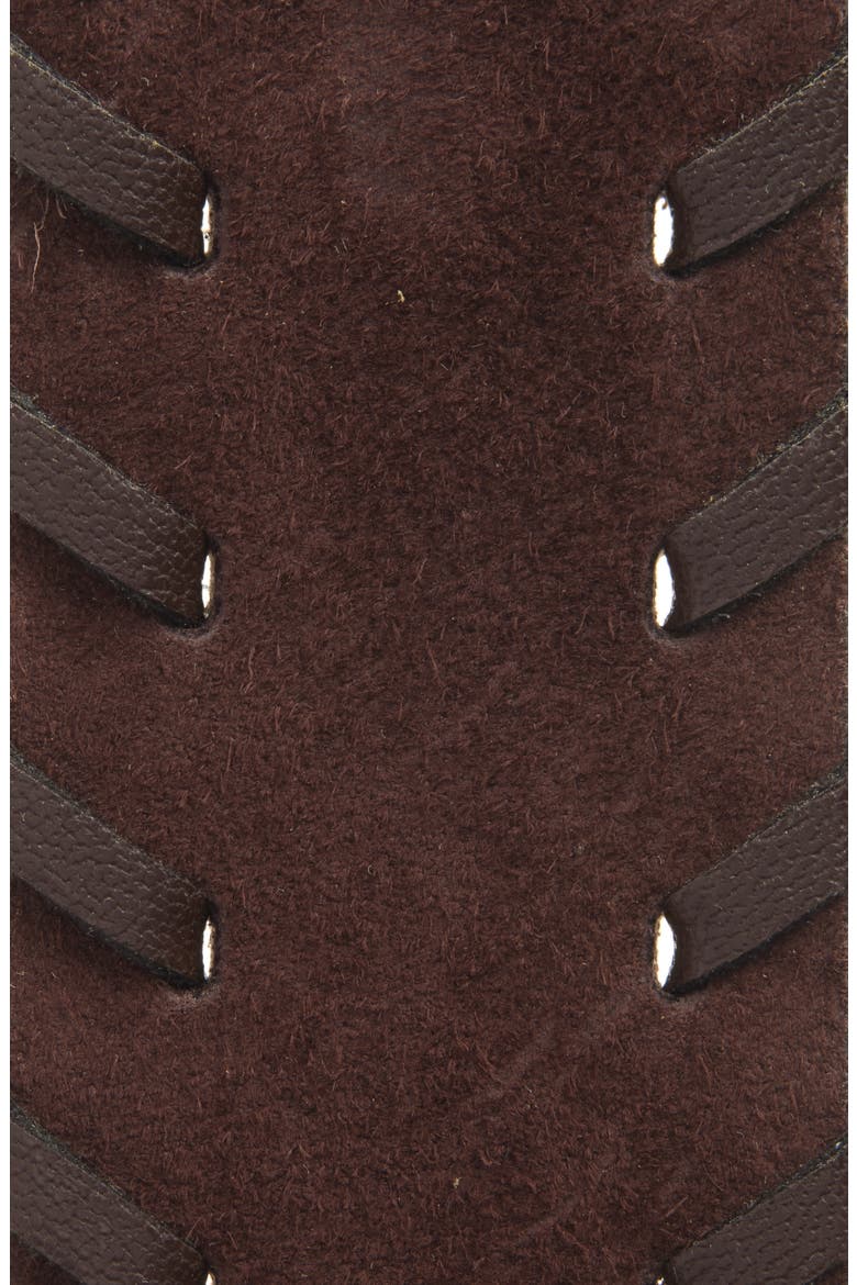 Whipstitch Suede Belt, Alternate, color, ESPRESSO