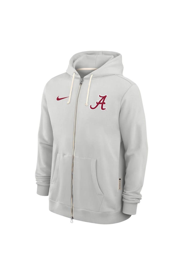 Men's Nike Gray Alabama Crimson Tide 2025 Sideline Standard Issue Dri-FIT Full-Zip Hoodie, Alternate, color, Gray