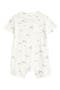 Star & Whale Print Cotton Pocket Romper