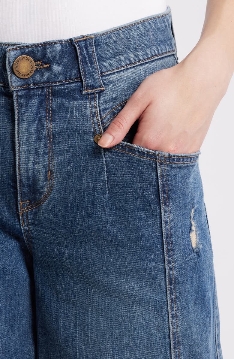 Wit & Wisdom High Waist Barely Barrel Jeans, Alternate, color, Mid Blue Artisanal