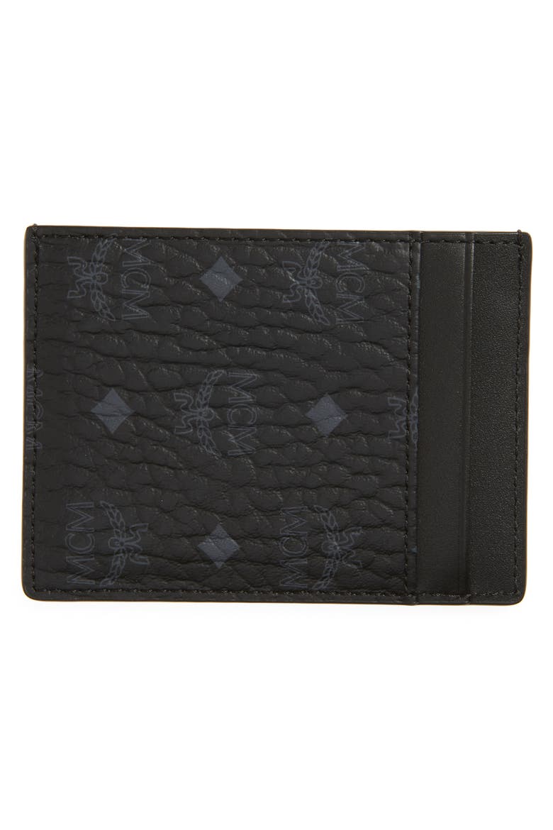 Aren Card Case in Visetos, Alternate, color, BLACK