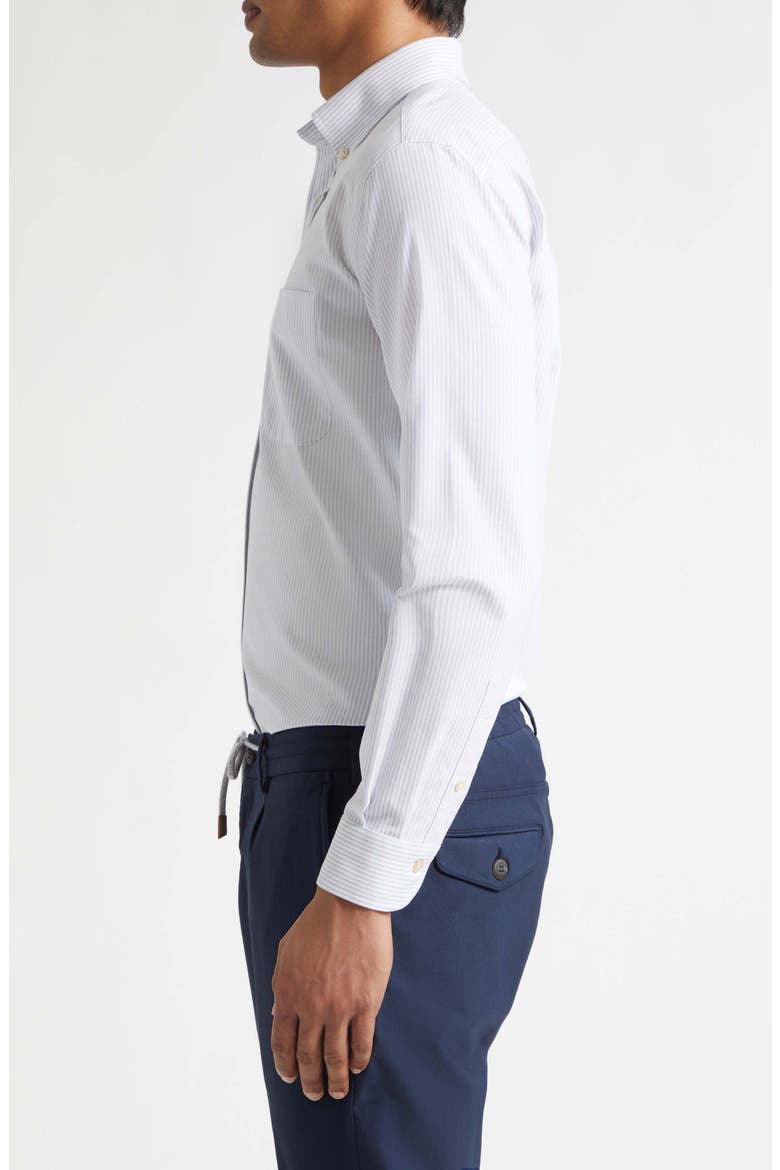 Stripe Button Down Shirt, Alternate, color, 08 DENIM
