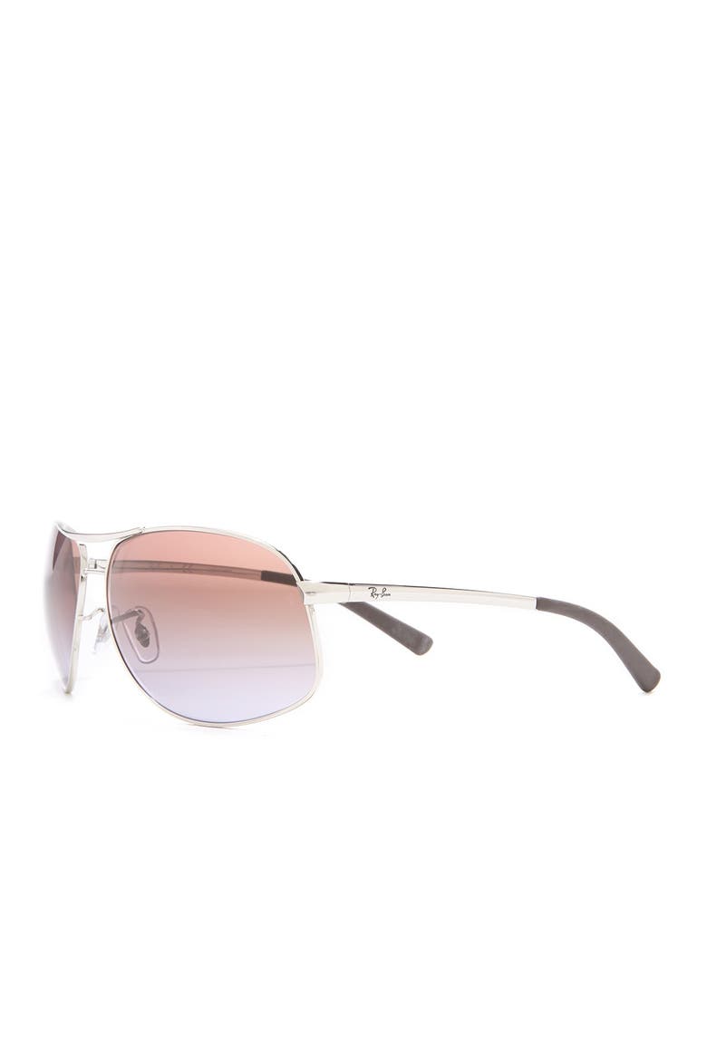 54mm Gradient Pilot Sunglasses, Alternate, color, SILVER