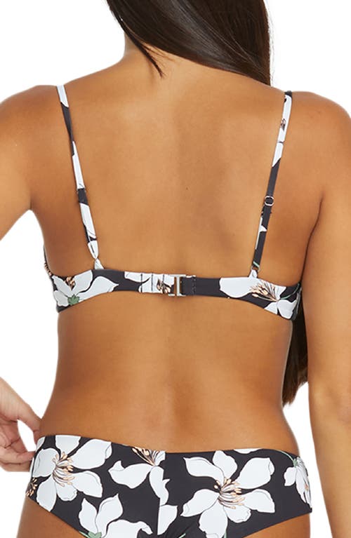 Volcom Midnight Lily Crop Bikini Top In Black