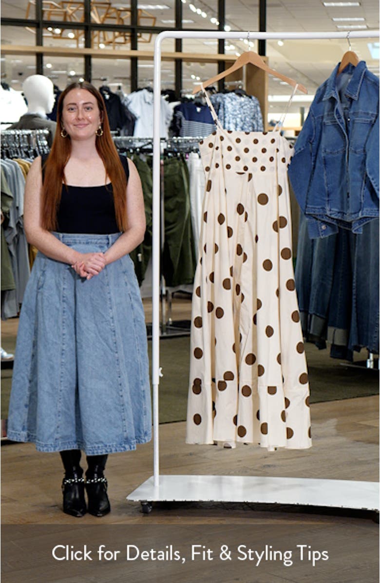 Deenie Mixed Polka Dot Cotton Maxi Dress, sales video thumbnail