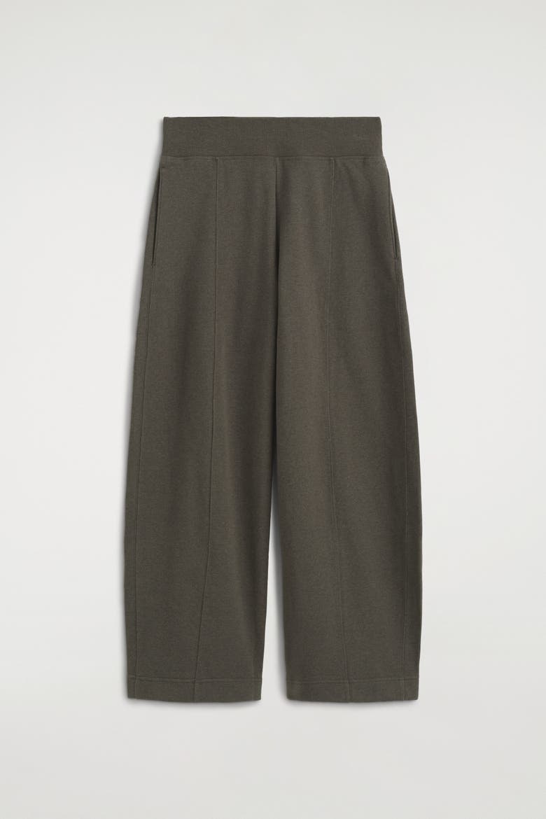 Cotton Barrel-leg Joggers, Alternate, color, BROWN