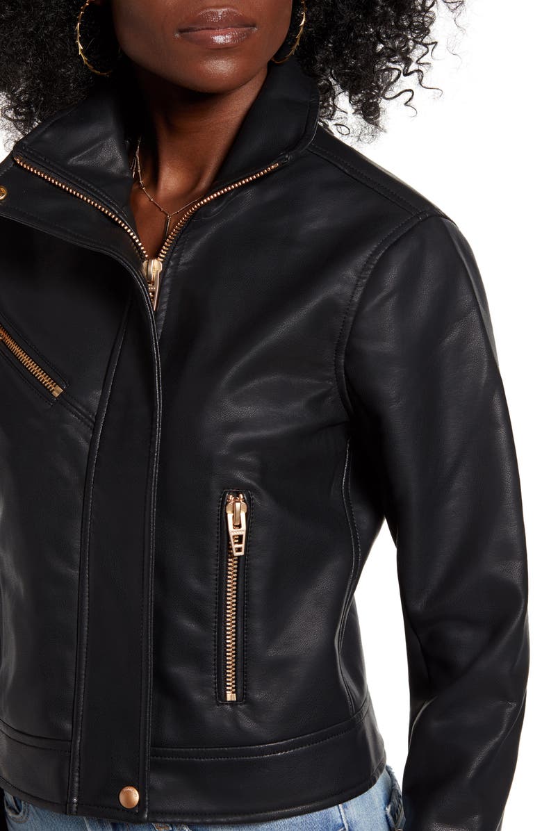 BLANKNYC The Essentials Faux Leather Moto Jacket, Alternate, color, 