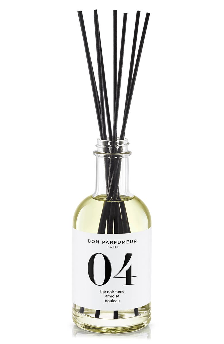 Bon Parfumeur 04 Smoked Black Tea, Mugwort & Birch Reed Diffuser, Main, color, 