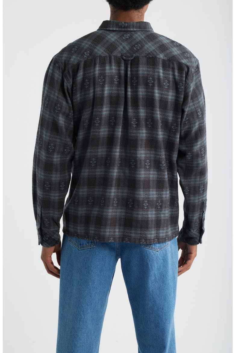 Liquid Trips Flannel Long Sleeve Button-Up Shirt, Alternate, color, WASHED BLACK