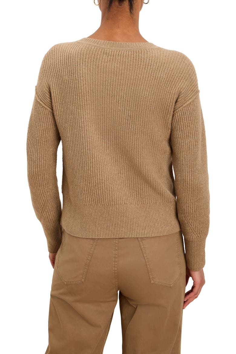 Cozy Cottage V-Neck Sweater, Alternate, color, OAK