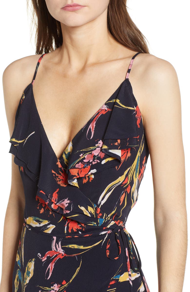 Leith Flounce Wrap Midi Dress, Alternate, color, 