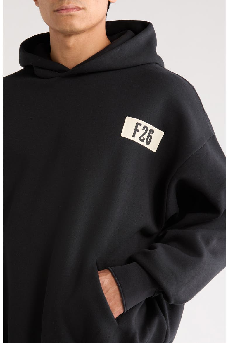 '90's Logo Graphic Cotton Blend Hoodie, Alternate, color, VINTAGE BLACK