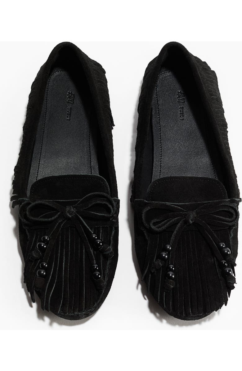 H&M Fringed Loafers, Main, color, Black