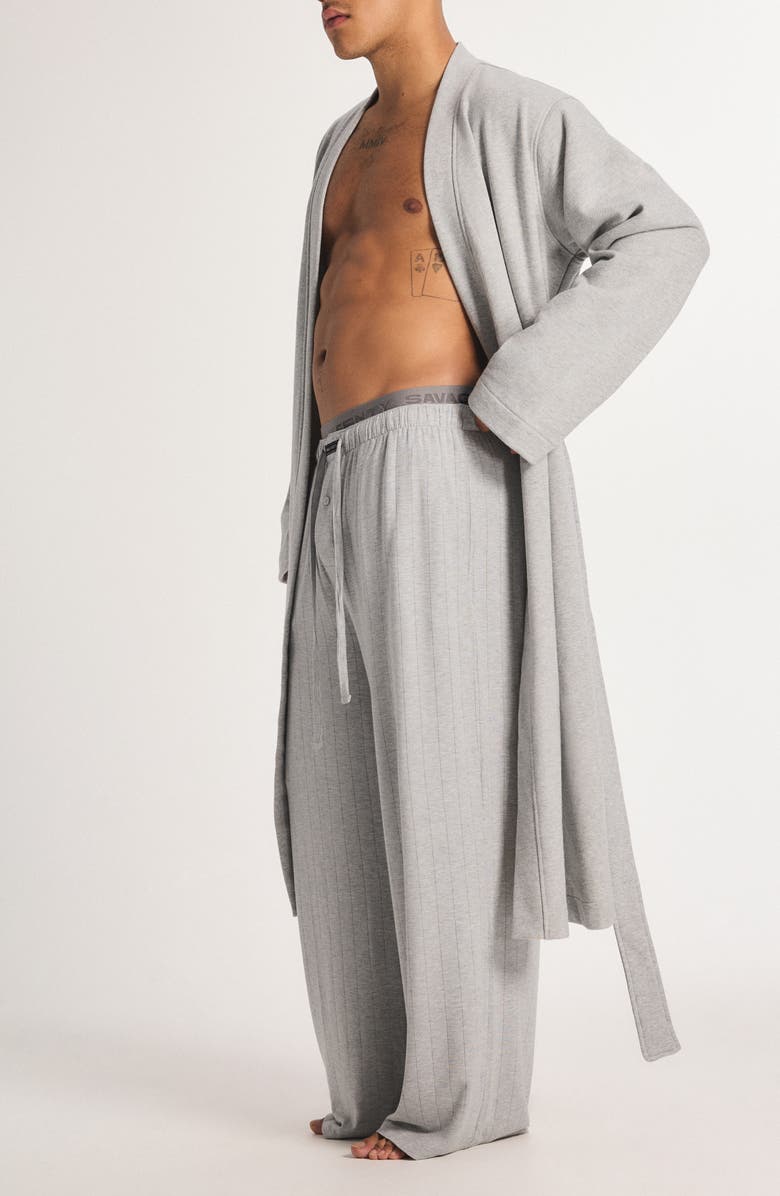 SAVAGE X FENTY Fleece Midlength Robe, Alternate, color, Platinum Grey