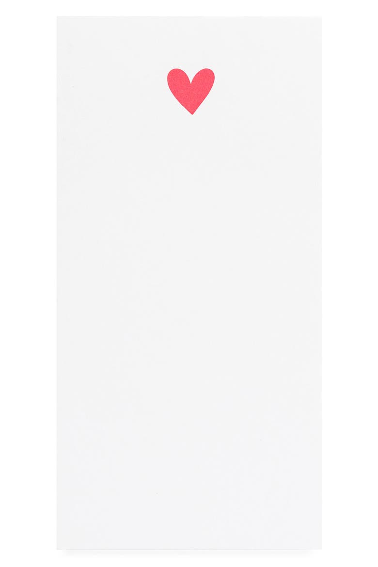 Everyday Neon Heart Notepad, Main, color, WHITE