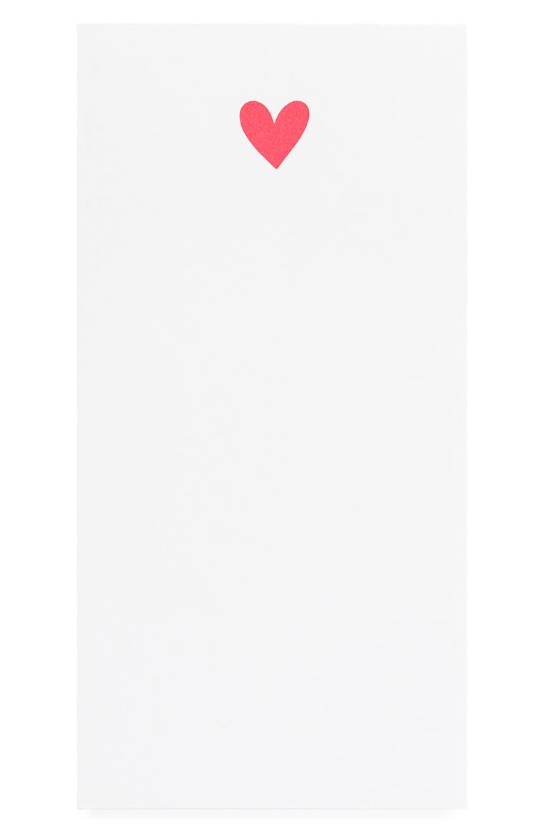 Sugar Paper Everyday Neon Heart Notepad, Main, color, White
