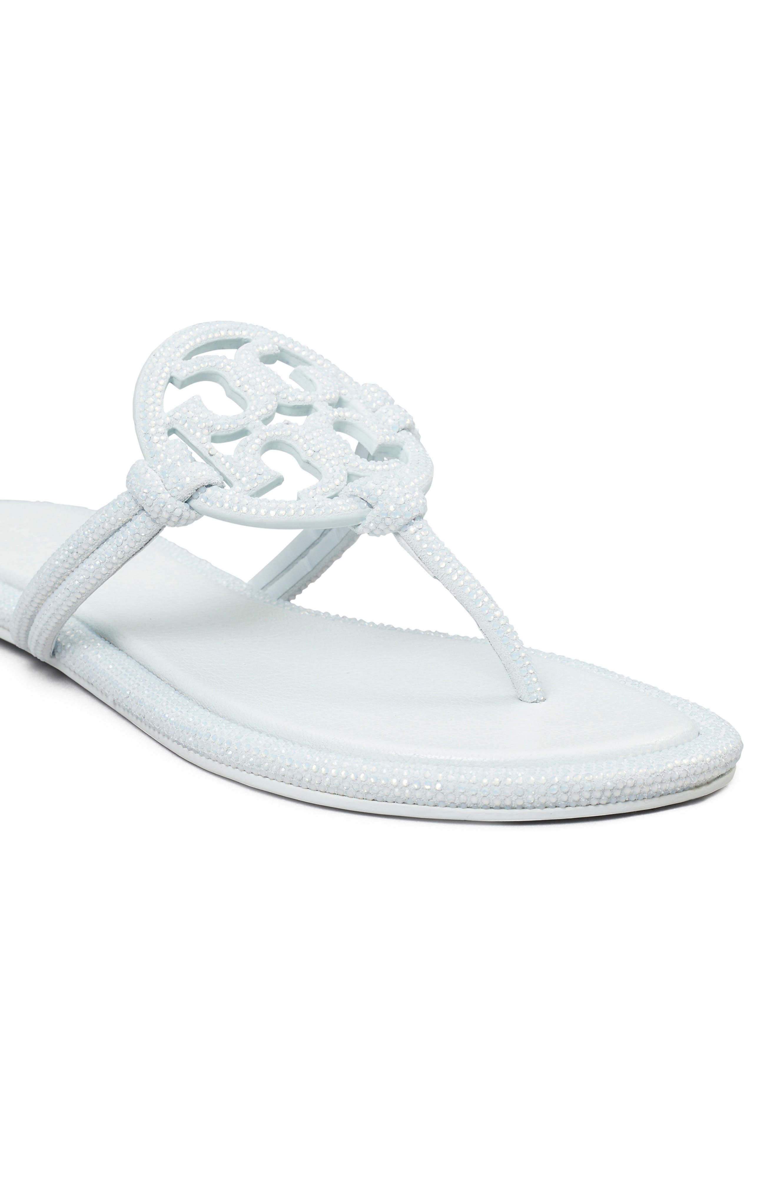 Miller Knotted Pavé Thong Sandal, Alternate, color, LIGHT SUMMIT