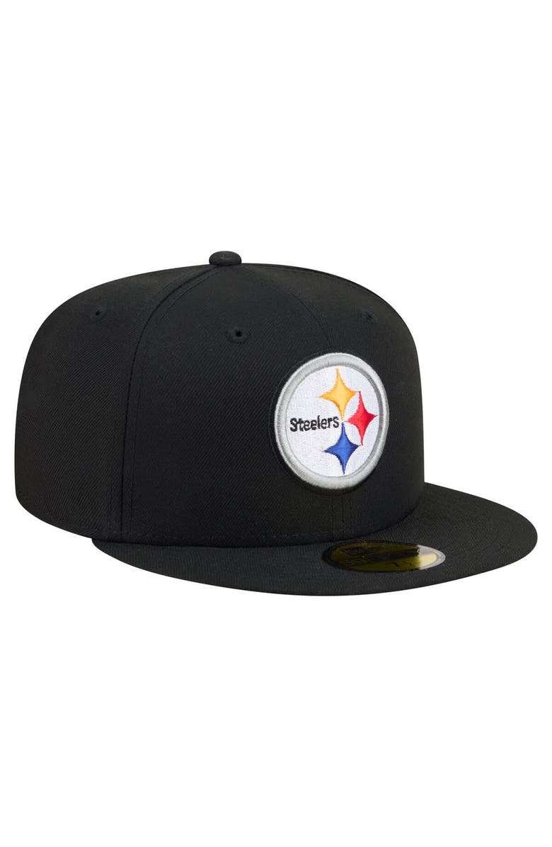 New Era Men's New Era Black Pittsburgh Steelers 59FIFTY Fitted Hat, Alternate, color, Black