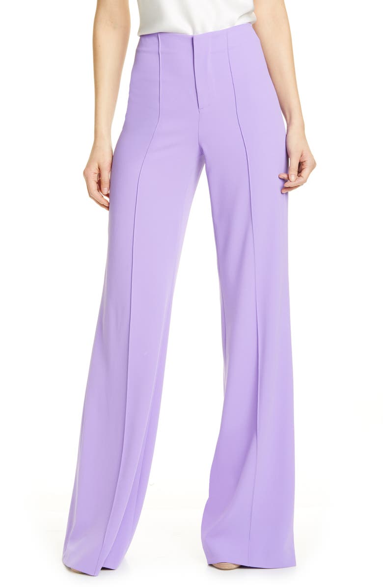 Alice + Olivia Dylan Clean High Waist Wide Leg Pants, Main, color,
