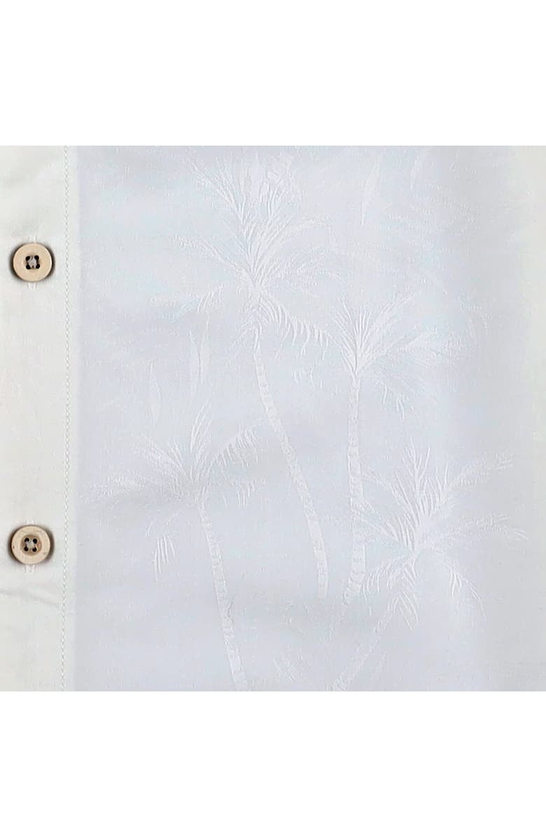 Tommy Bahama Men's Tommy Bahama White Cleveland Browns Sport Coconut Point Palm Vista IslandZone Button-Up Camp Shirt, Alternate, color, 