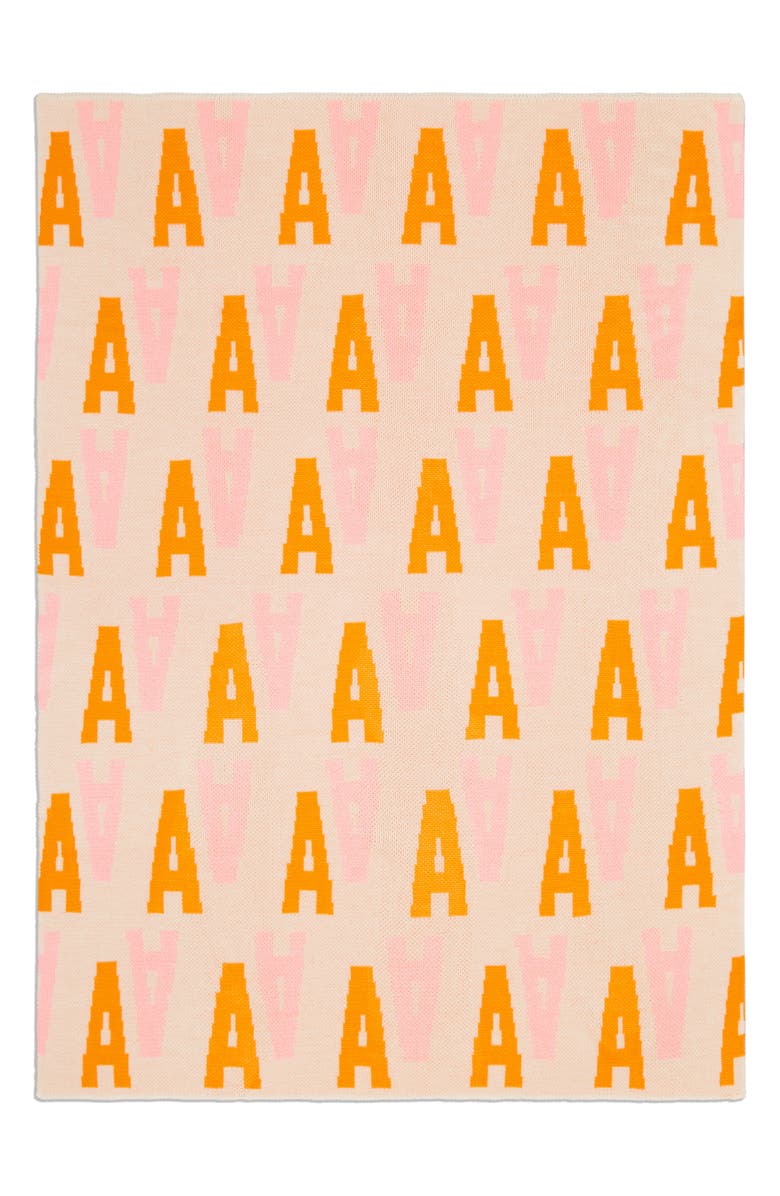 BaubleBar Mirror Image Letter Blanket, Main, color,