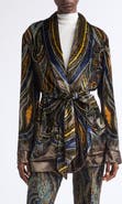 Etro Paisley Velvet Wrap Jacket