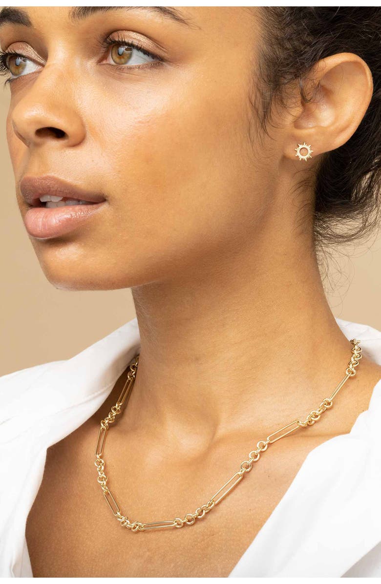 Oradina 14K Gold Bold Venetian Necklace, Alternate, color, Yellow Gold