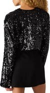 Steve Madden Amandaline Crop Sequin Jacket