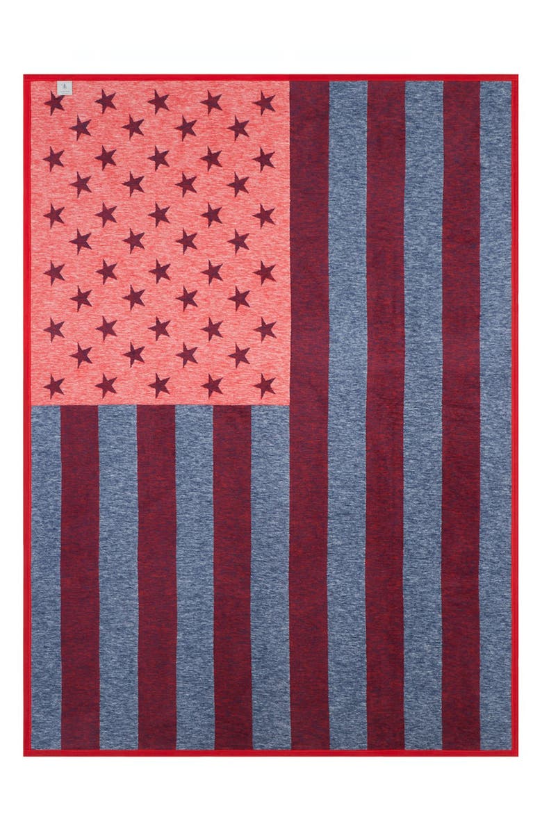 ChappyWrap American Flag Throw Blanket, Alternate, color, Red