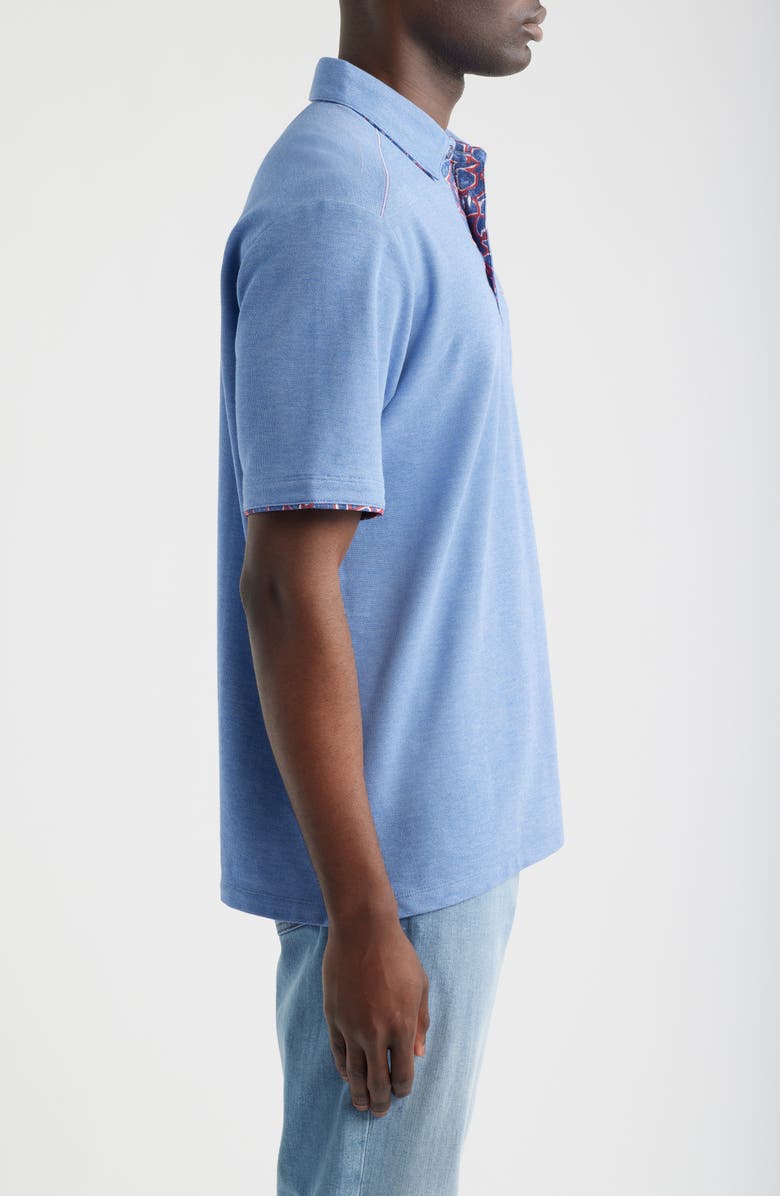 Tommy Bahama Geo Rio 5 O'Clock IslandZone<sup>®</sup> Polo, Alternate, color, Bright Cobalt Heather