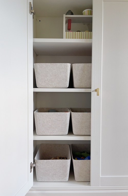 Sortjoy The Sculpted Bin In Stone - Set Of 3