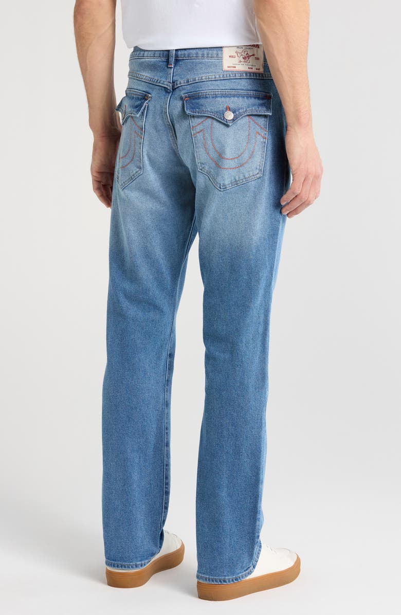 True Religion Ricky Snap Flap Straight Leg Jeans, Alternate, color, Medium Fre