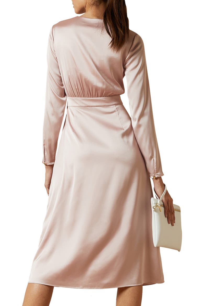 Neenha Long Sleeve Wrap Dress, Alternate, color, LIGHT PINK