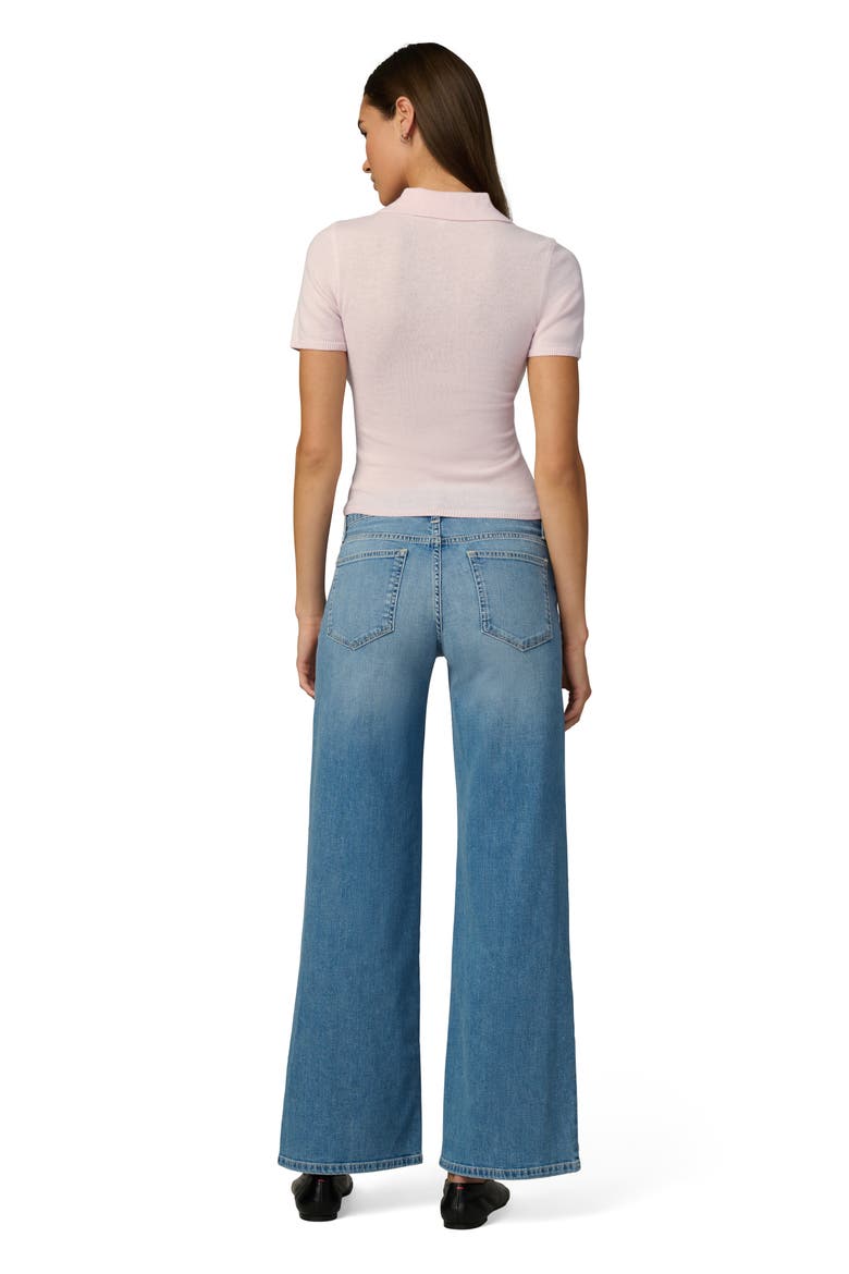 The Short Sleeve Cashmere Polo Sweater, Alternate, color, POWDER PINK