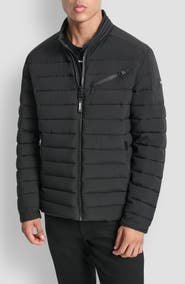 DKNY Lightweight Moto Puffer Jacket