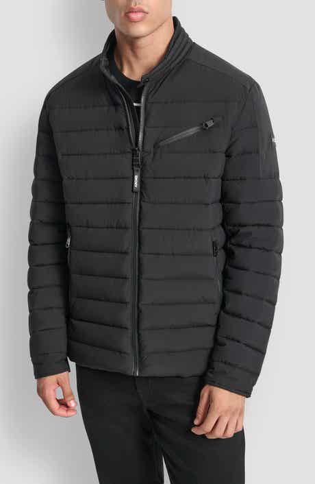 DKNY Lightweight Moto Puffer Jacket