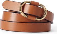 Lands' End Plus Size Endlessly Adjustable Skinny Leather Belt