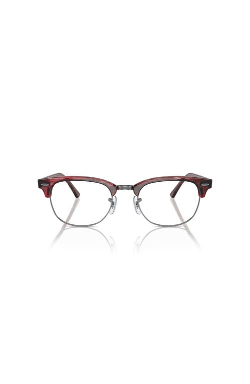 Ray Ban Ray-ban 51mm Square Optical Glasses In Red