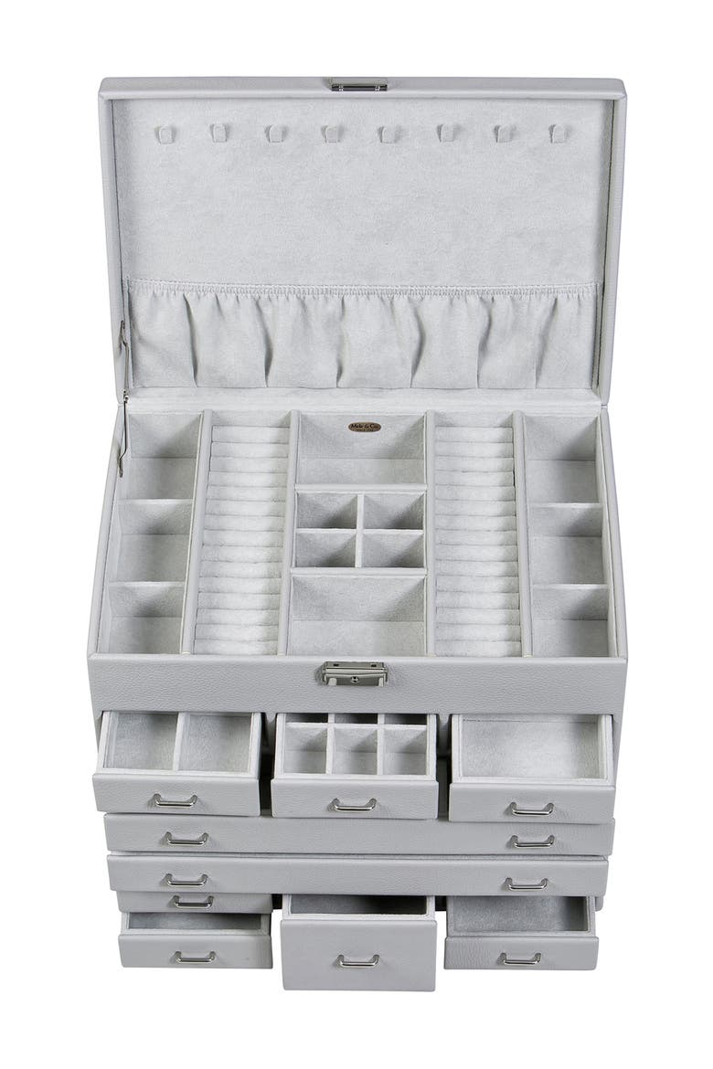 Mele & Co. Somerset Locking Jewelry Box, Alternate, color, WHITE