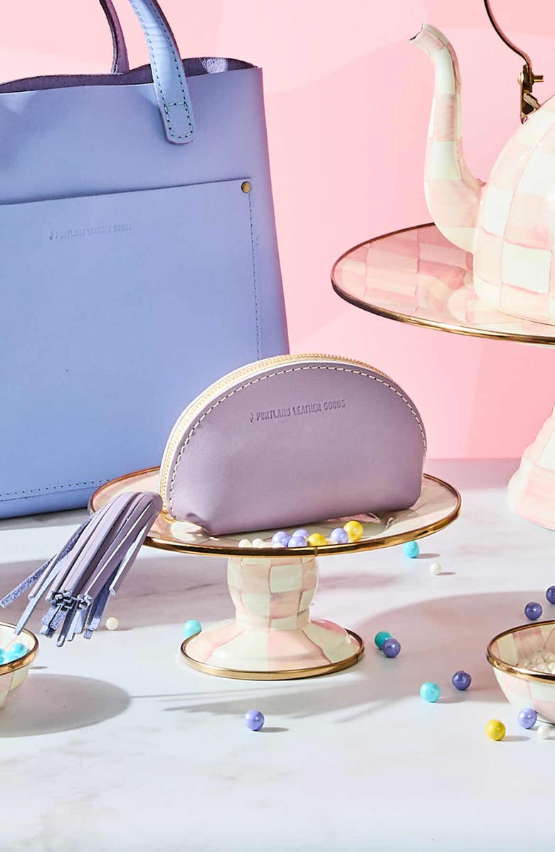 MACKENZIE CHILDS Rosy Check Mini Pedestal Platter, Alternate, color, Rosy