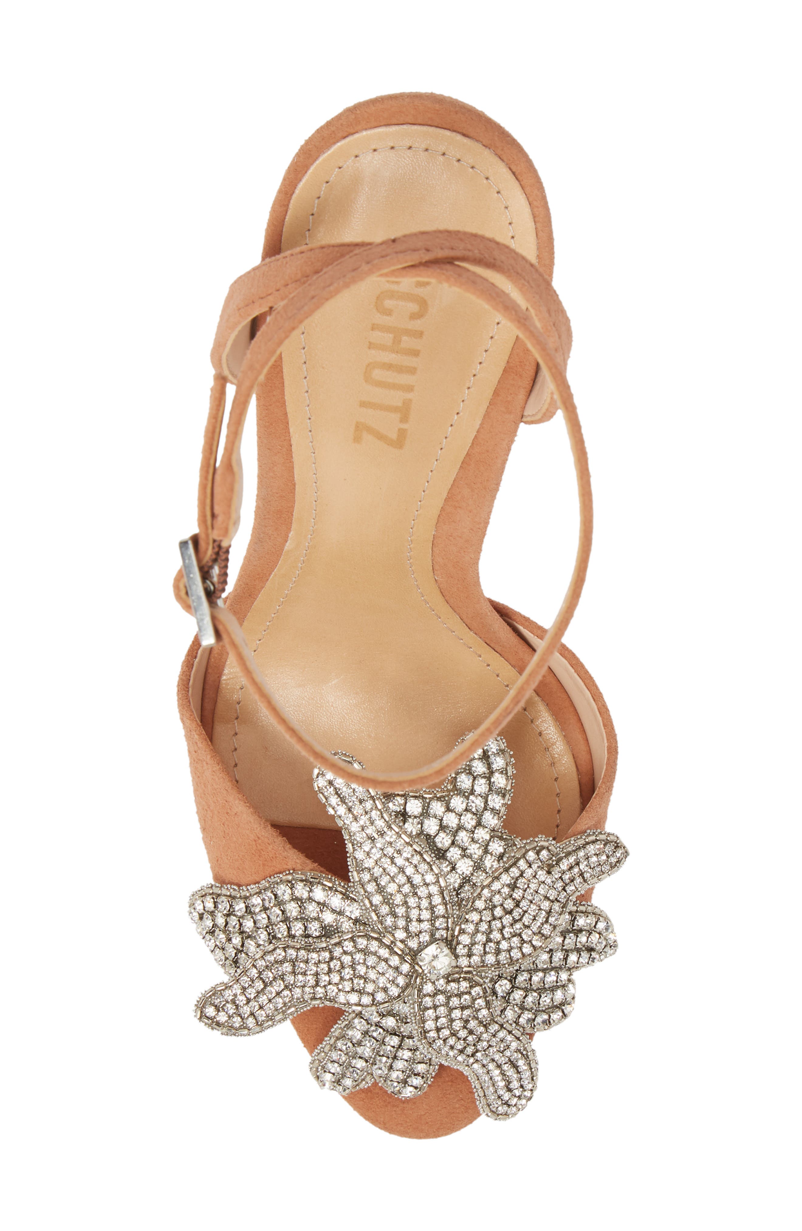 Schutz Ayanne Embellished Flower Sandal, Alternate, color, 