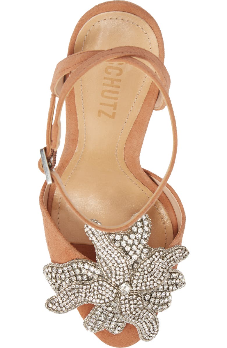 Schutz Ayanne Embellished Flower Sandal, Alternate, color,