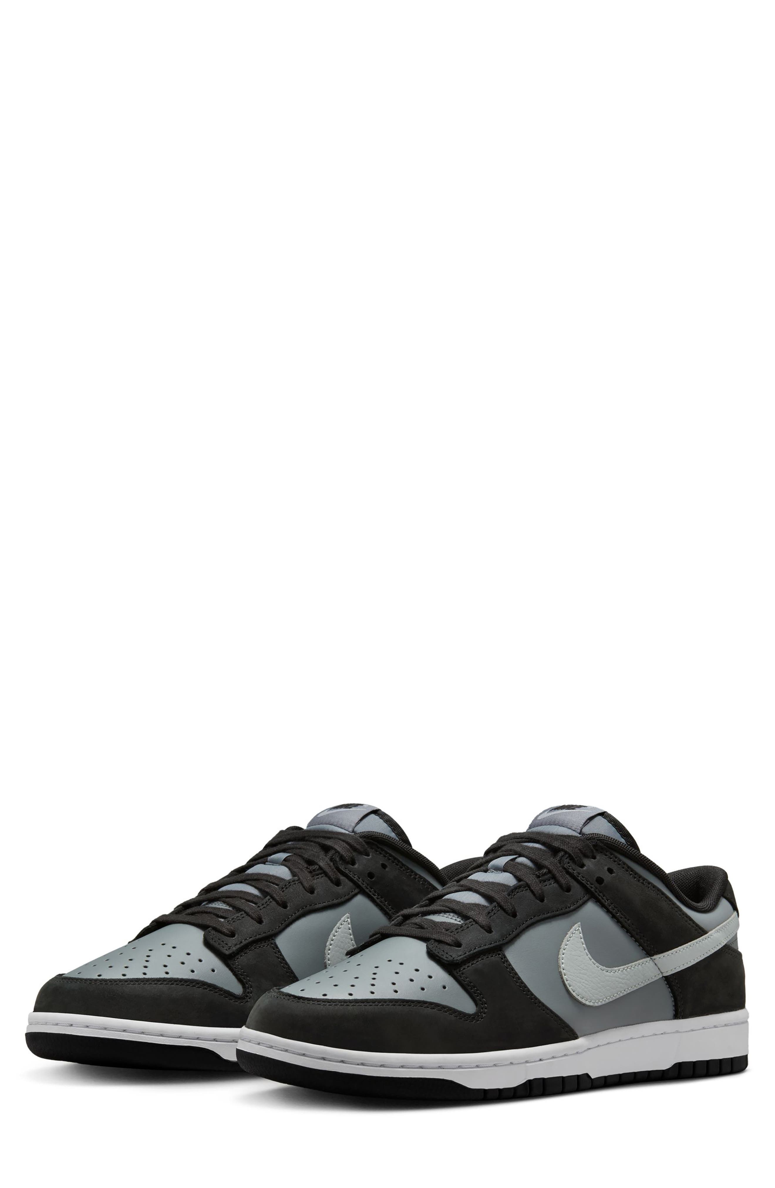 Nike Dunk Low Retro Basketball Sneaker, Main, color, Black/ Smoke Grey