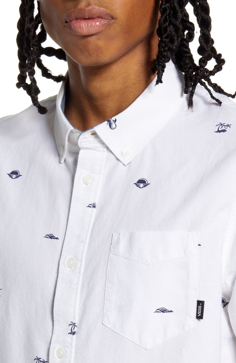 Vans Houser Short Sleeve Oxford Classic Fit Woven Button Front Shirt, Alternate, color,