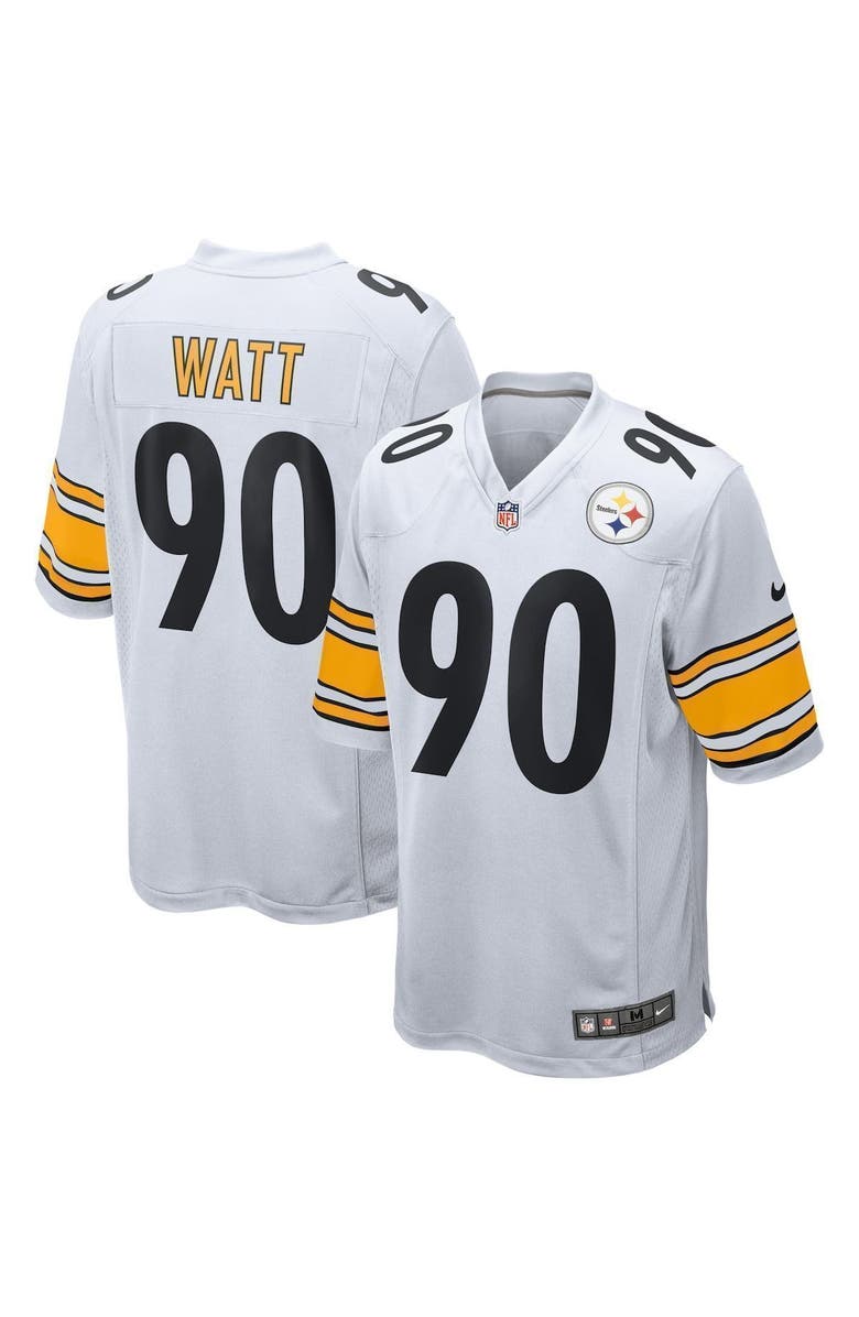 Nike Men's Nike T.J. Watt White Pittsburgh Steelers Game Jersey, Main, color, 
