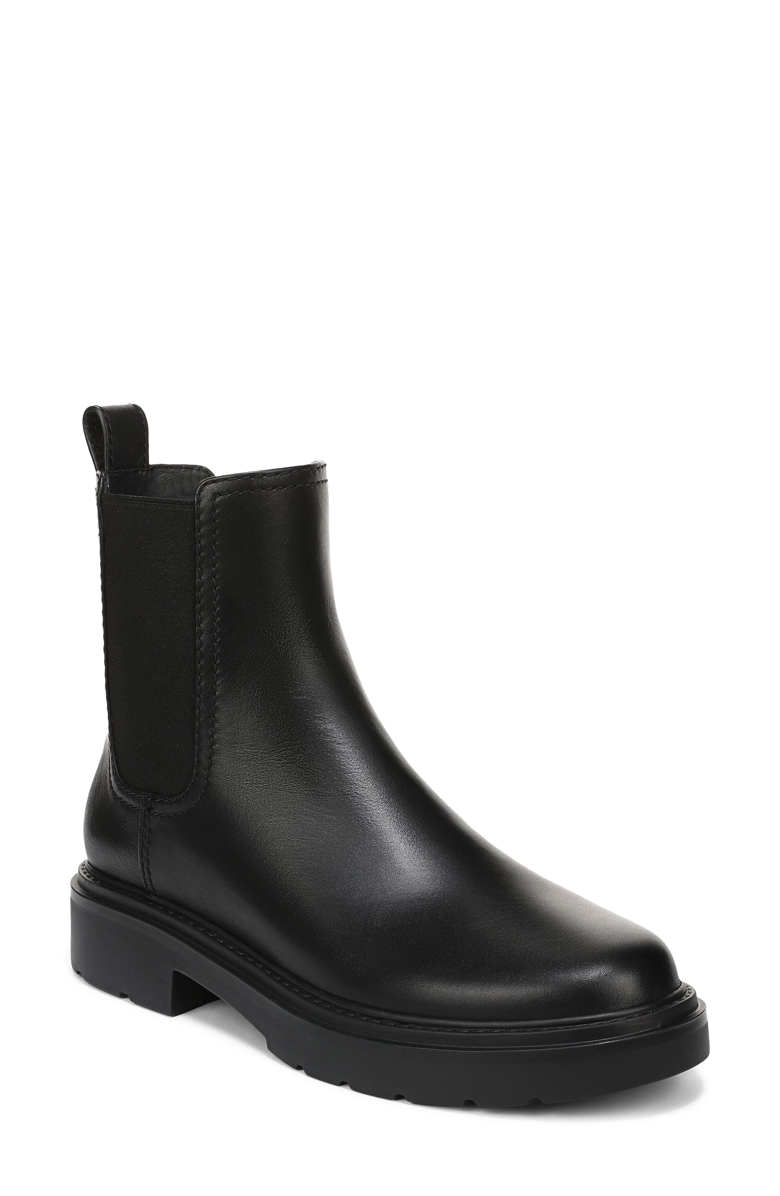 Pinecrest Platform Chelsea Boot, Main, color, BLACK LEATHER